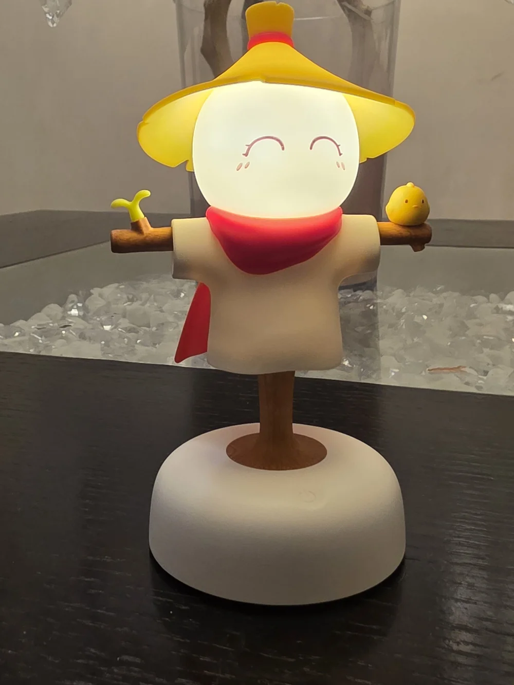 Scarecrow Night Light - Warm White & Peach Accent